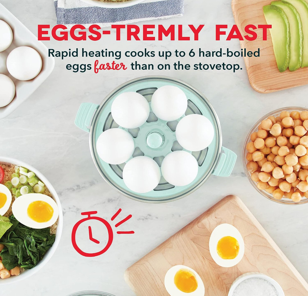 6-Egg Electric Cooker: Hard Boiled, Poached, Scrambled, Auto Shut Off