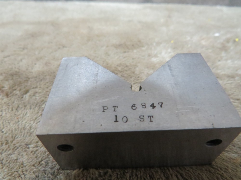 Vintage Machinist Precision V Block Holes Set Up Tool Pattern Maker Jig