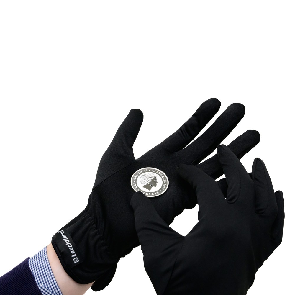 Black Microfibre Gloves for Coins and Other Valuable Items - Small