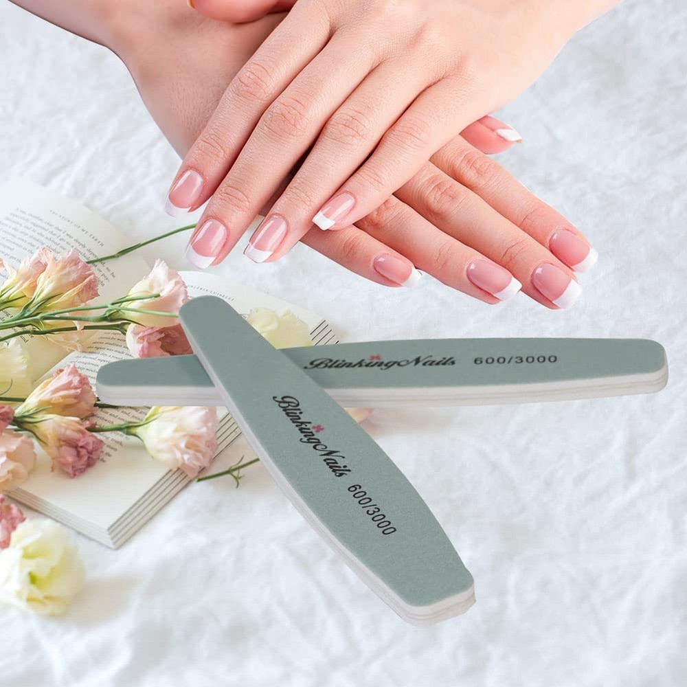 Nail Buffer Block - Natural & Acrylic Nails Buffer & Shine Kit - 600 & 3000 G...