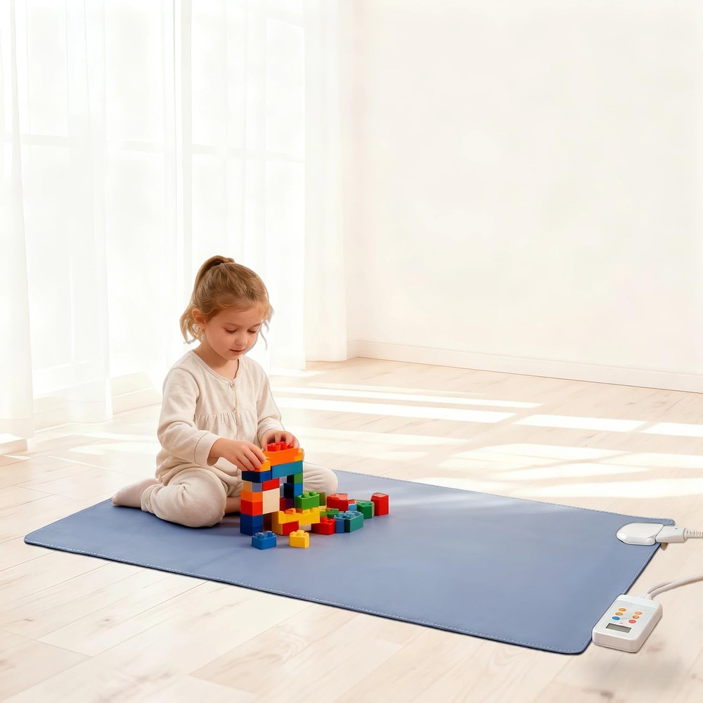 Heated Mats Floor, Heated Rug Mat with Adjustable Temperature 12 Hour Timer, ...