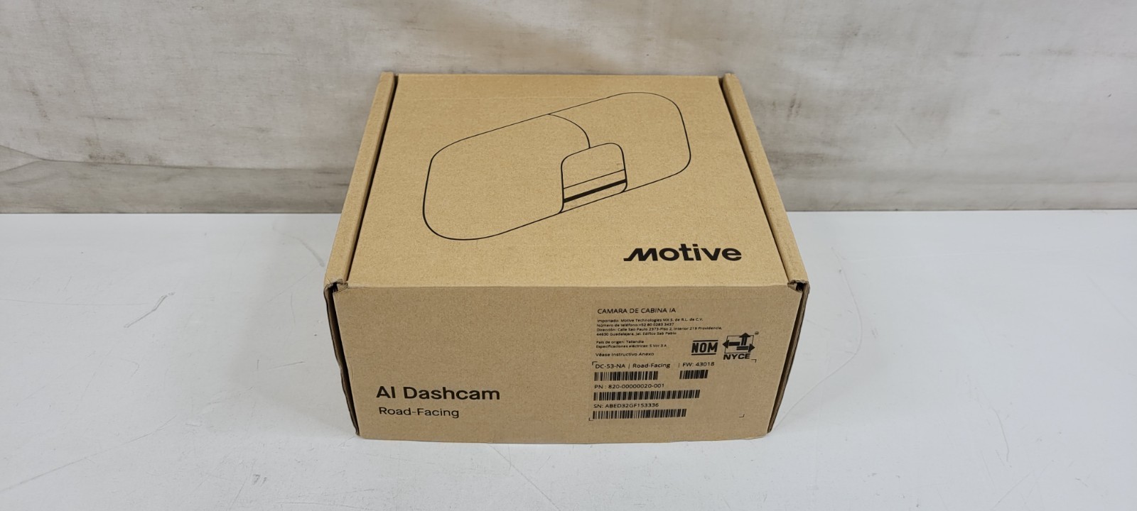 MOTIVE DC-53-NA ROAD FACING AI DASHCAM FOR FLEET VEHICLES 820-00000020-001 NEW