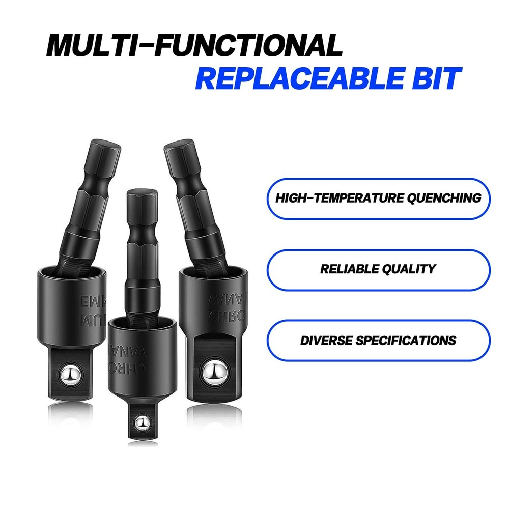 17Pcs Drill Bit Extension, Include 2Pcs 105°Right Angle Electric Drill Adap