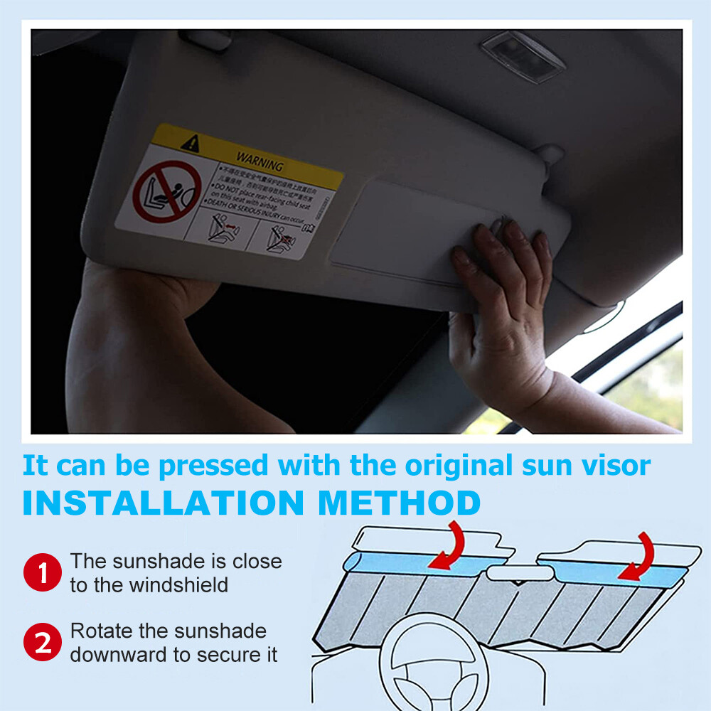 Foldable Jumbo Extra Large Car Front Windshield Sun Shade Visor UV Block Cover