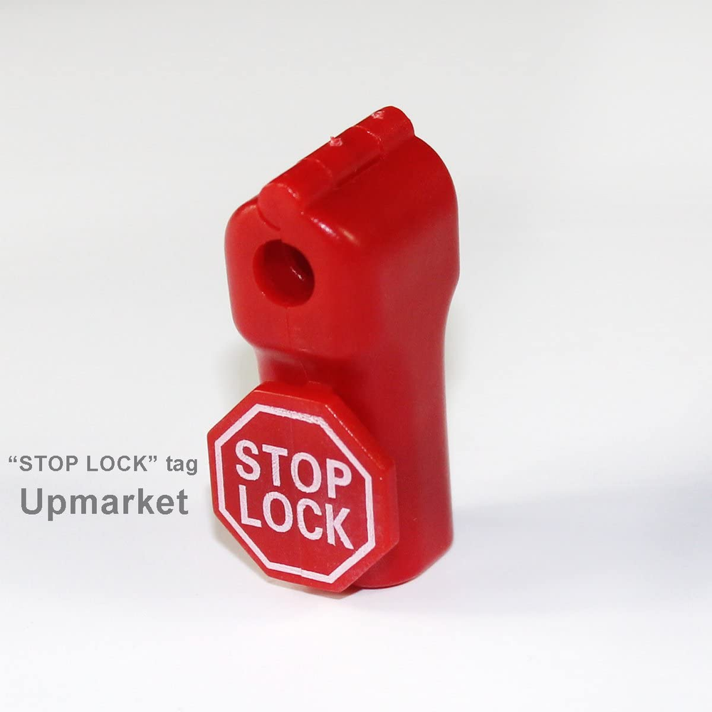 Peg Hook Locks Stop Lock 100 Piece Plastic Red Retail Peg Hook Security Locks