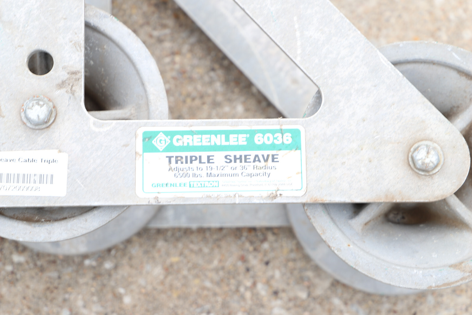 GREENLEE 6036 TRIPLE SHEAVE GUIDE