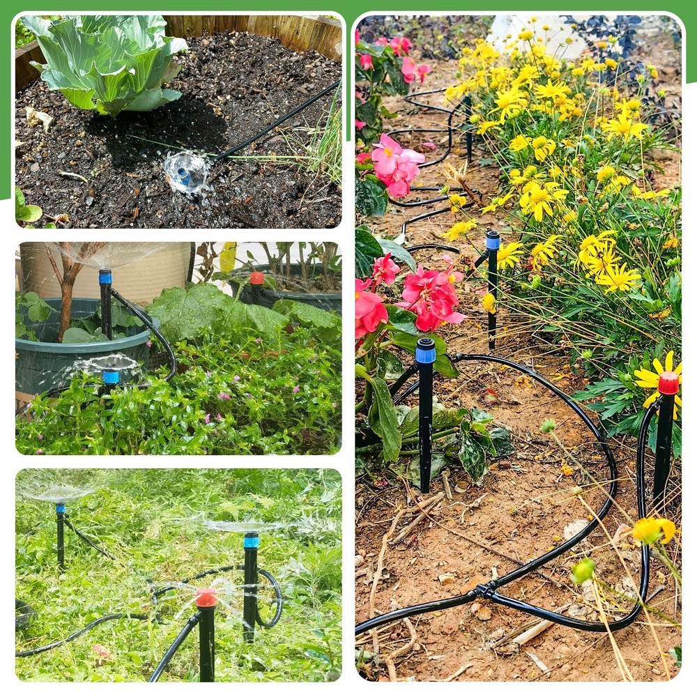 110ft Drip Irrigation System Kit, Garden Watering System DIY Automatic Irriga...