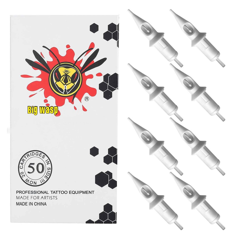 BIGWASP 50pcs Assorted Disposable Tattoo Needle Bugpin RL,