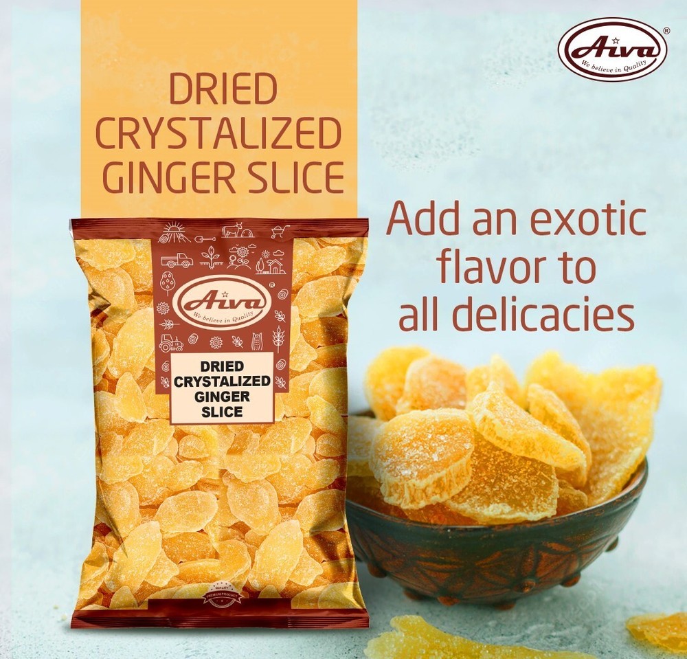 AIVA Crystallized Ginger Slices, 1 lb