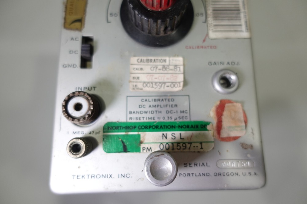Tektronix Type 60 Tube Amplifier Plug In Unit - Untested