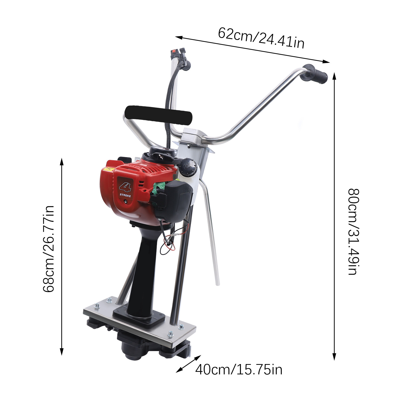 4 Stroke Gas Power Vibrating Concrete Power Screed Finishing Engine For 5m Ruler
