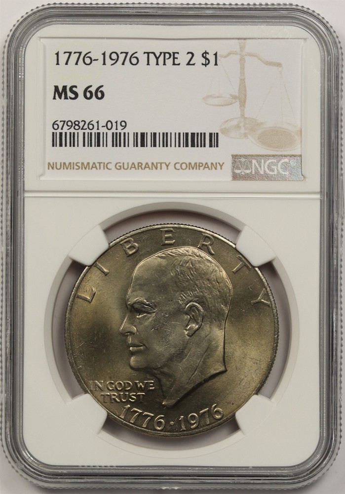 1976 Type 2 $1 NGC MS 66 Eisenhower IKE Dollar