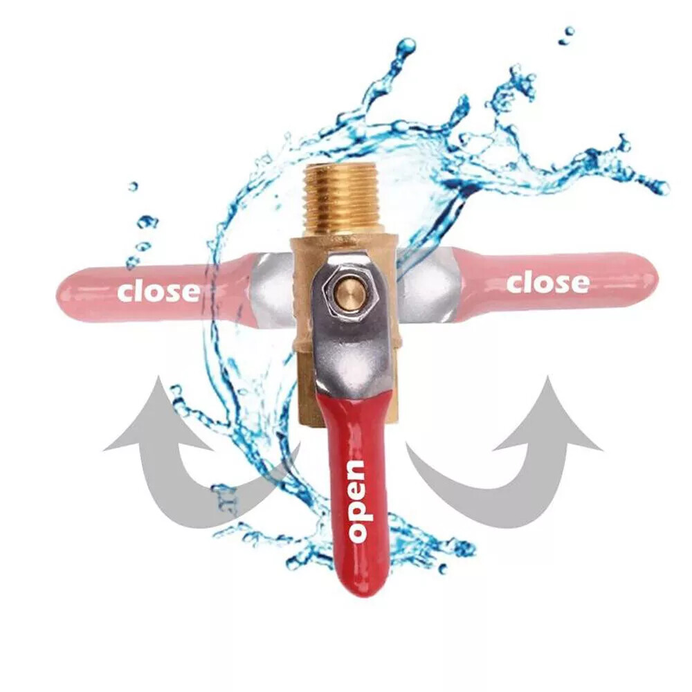 4 Pack 1/4" Male Female NPT Brass Ball Valve Water Air Tank Drain Shut Off USA