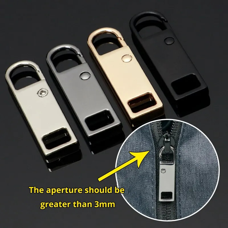 4 PCS Detachable Zipper Pull, Multi Color Replacement Zipper For Jeans NEW