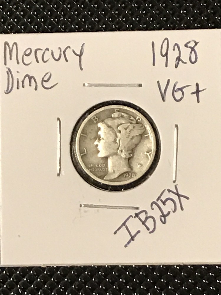 1928 Mercury Dime  VG+