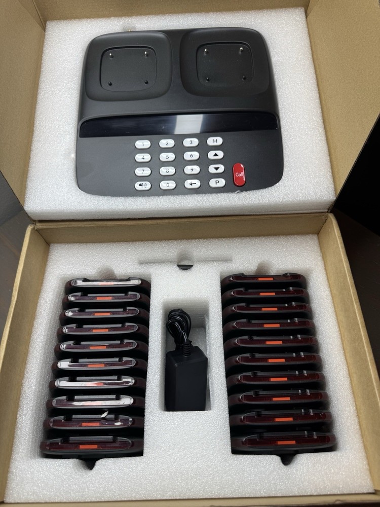 AGJ Restaurant Pager System Wireless Calling System w/ 20 Pagers Beeper Buzzer