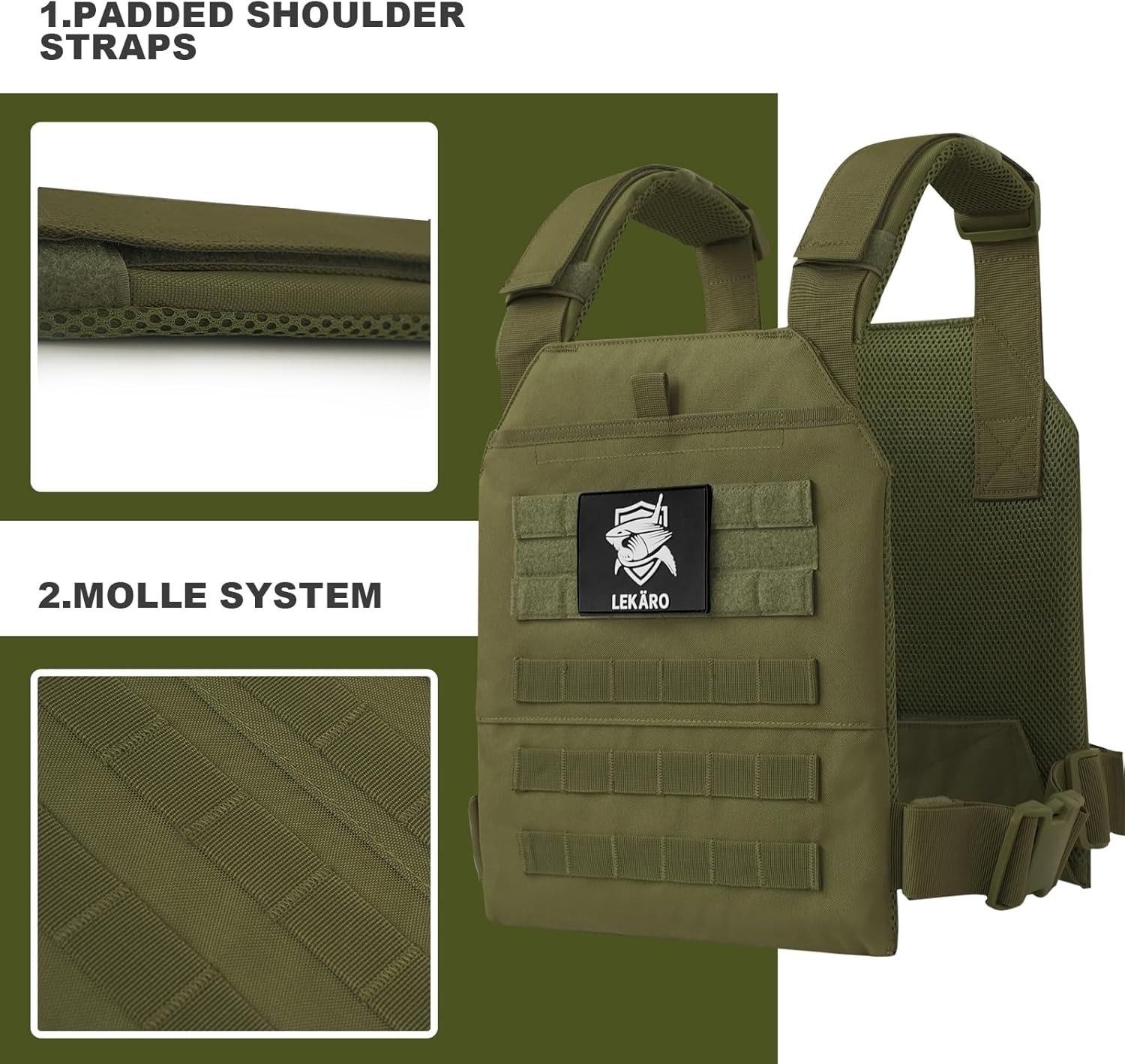 Adjustable Tactical Weighted Vest for Men & Women – Comfort Fit for HIIT & Ru...