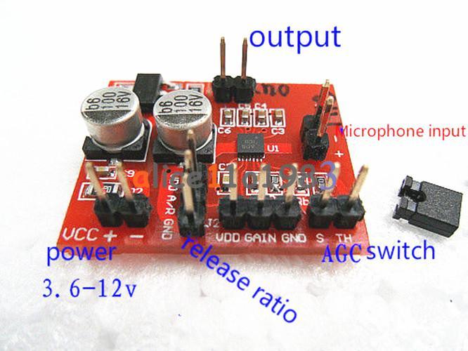 MAX9814 Electret Microphone Amplifier Module AGC Function DC 3.6-12V For Arduino
