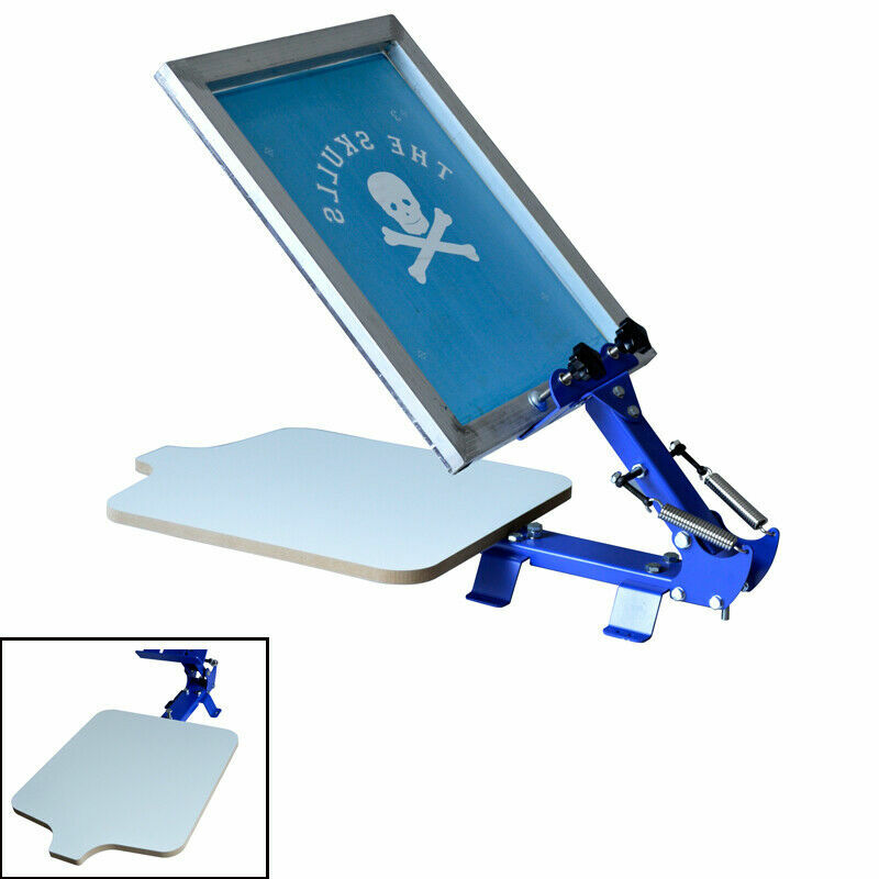 INTBUYING 1 Color Screen Printing Machine Tabletop Silk Screen Press Printer DIY