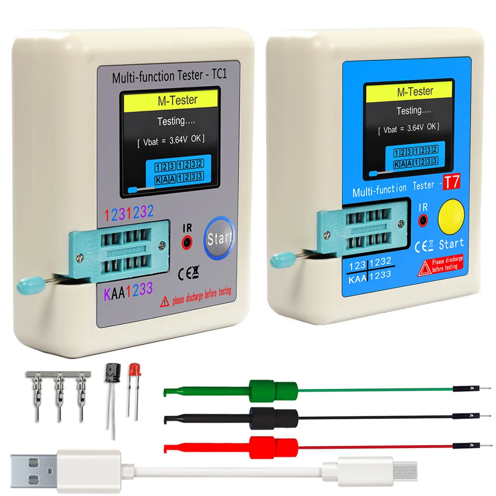 1.8" TFT LCD Display Multimeter Transistor Diode Triode Capacitor Resistor Meter