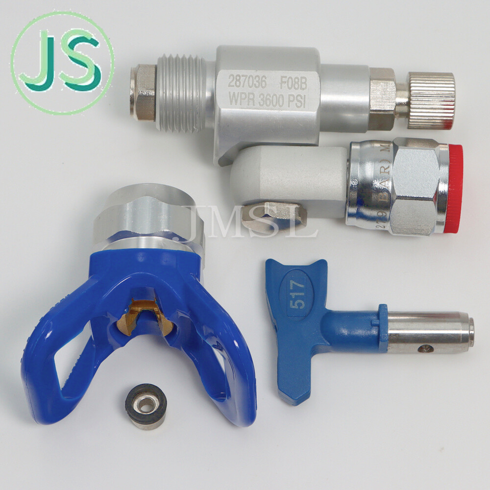 517 Nozzle Airless Paint Gun Pole Extensions Clean Shot Shut-Off Valve 287030