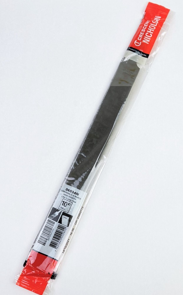 QTY: 1 - Crescent Nicholson 06034N 10" Rectangular Double Cut Hand Smooth File
