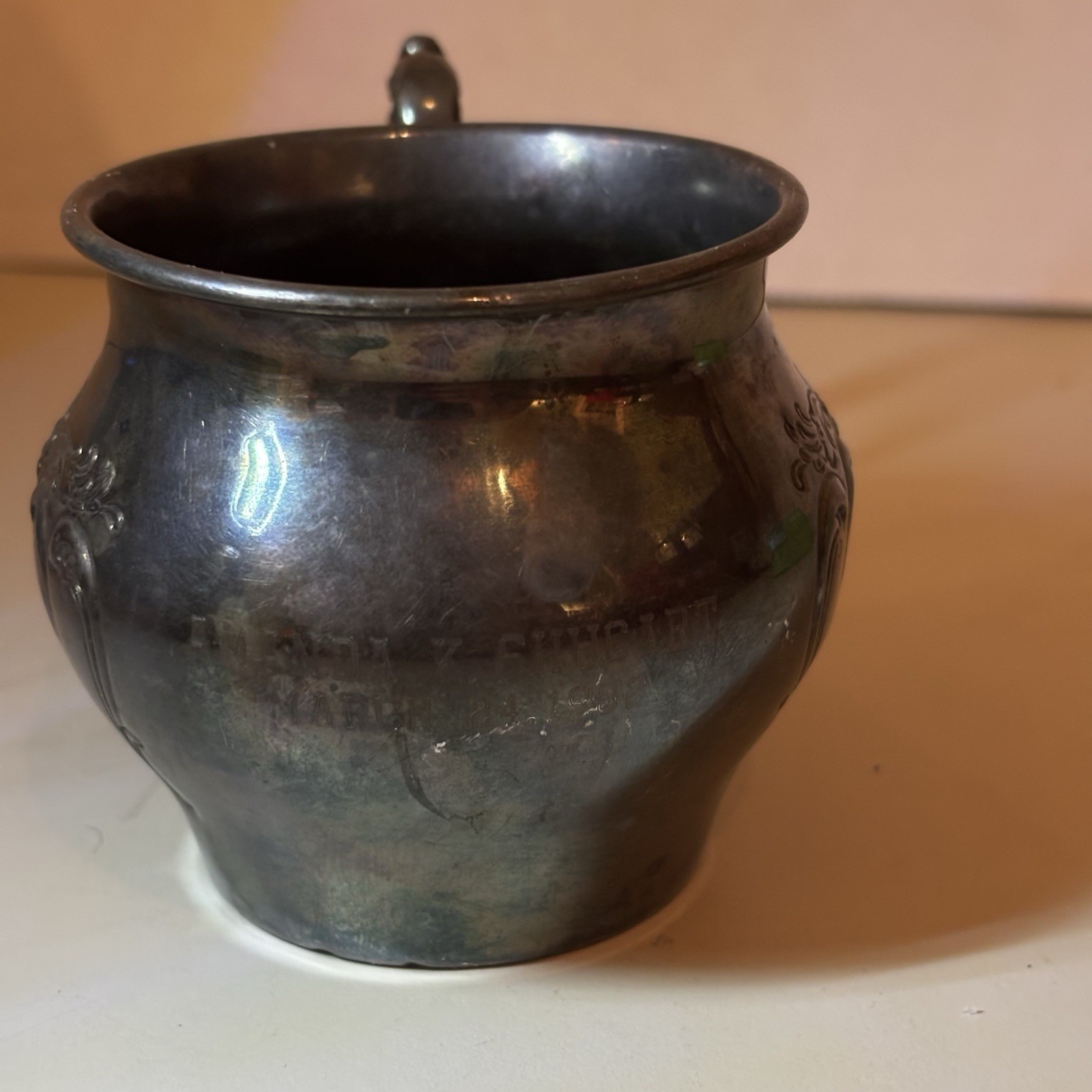 Rare Vintage Silver Chantilly Baby Cup Chastening by Gorham YO 1381 Tarnished