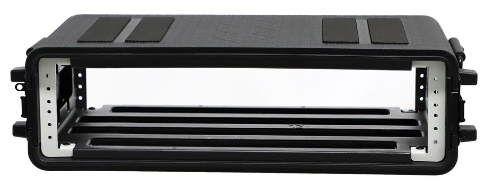 2U Rack Case 16" Depth, 19" Rackmount Flight Case with Microphone Compartments