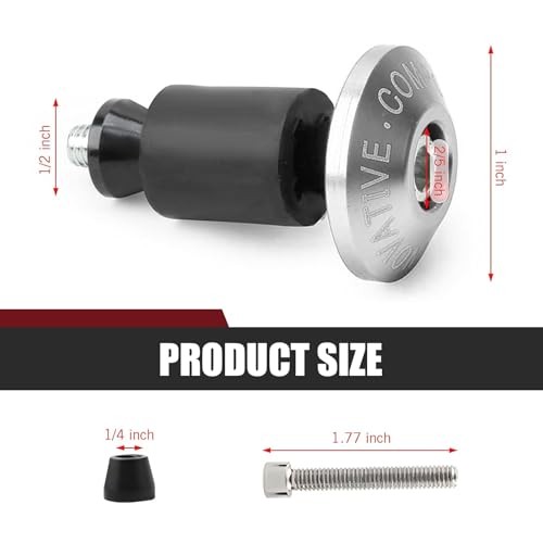 2 PCS 7/8" Motorcycle Handlebar End Caps, Universal Handle Bar End Silver