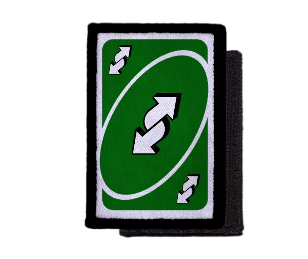Blue Reverse Uno Card Patch Morale Tactical Hook [sub]