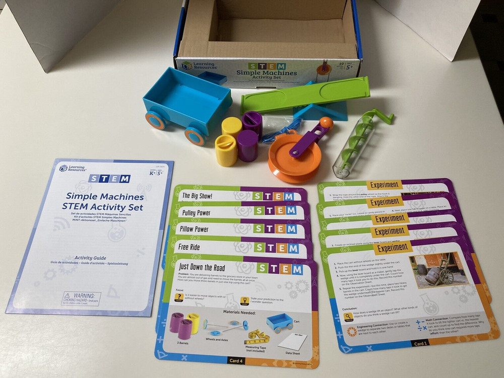 Learning Resources Simple Machines Activity Set STEM 19 Piece Set Complete Age5+
