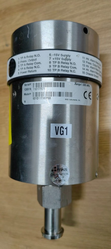 MKS 627BU5TDD1B Baratron Capacitance Manometer，0.05torr, working#HL