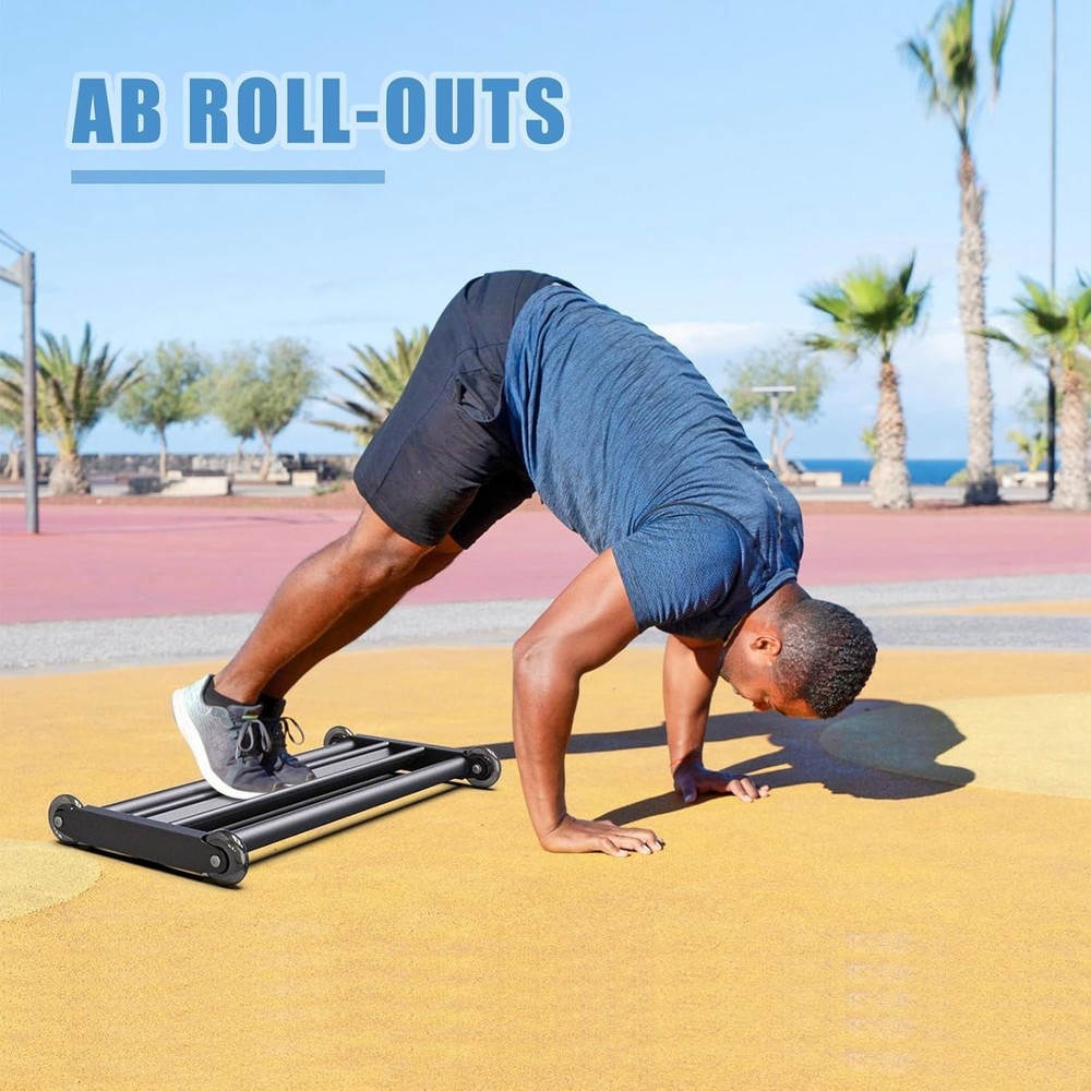 Glute Ham Glider Multi-Functional Hamstring Roller W/ Smooth Wheels V-Bar