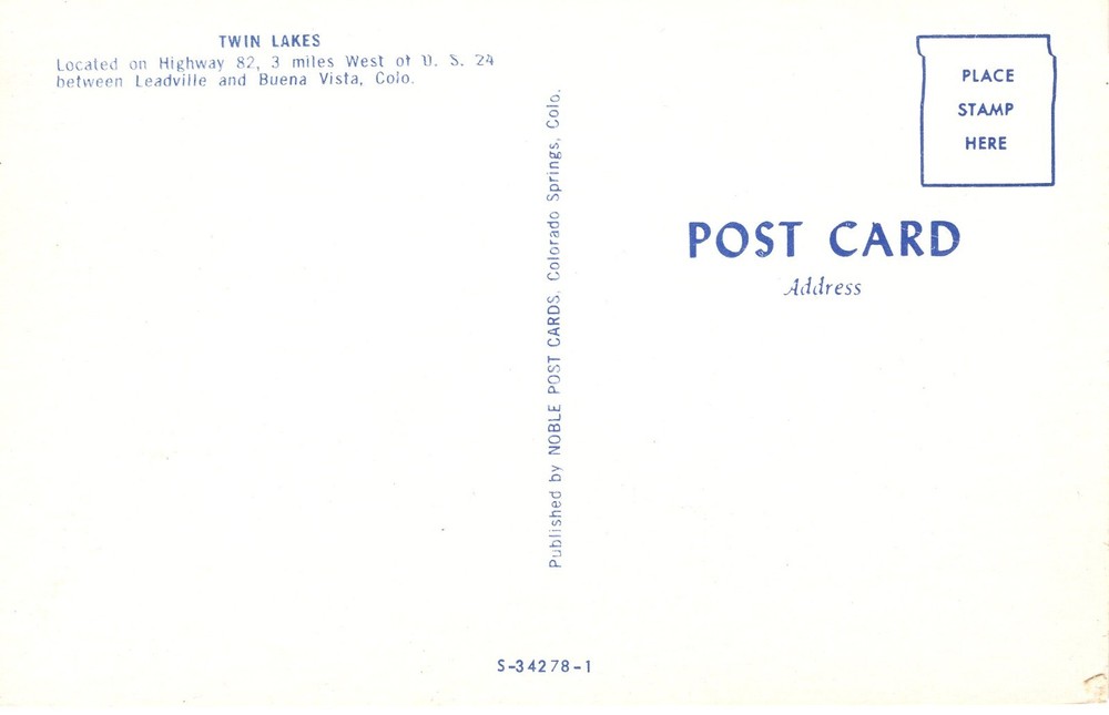 TWIN LAKES, CO - PC4044