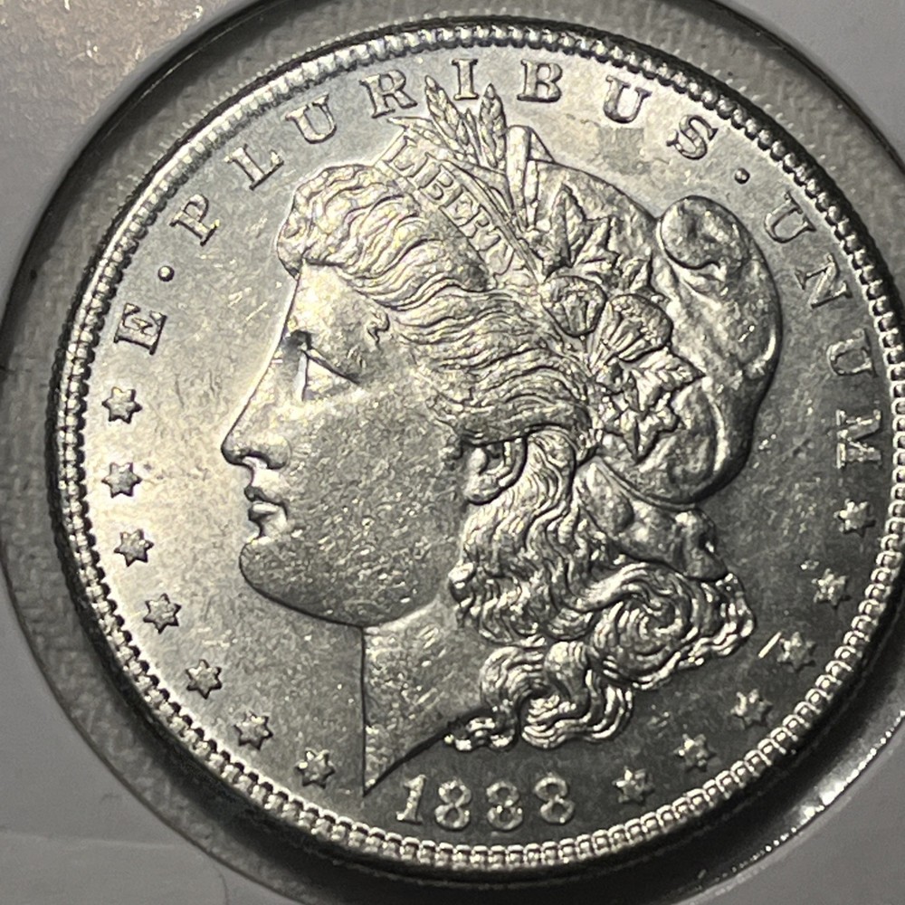 1888-S $1 MORGAN SILVER ONE DOLLAR AU++