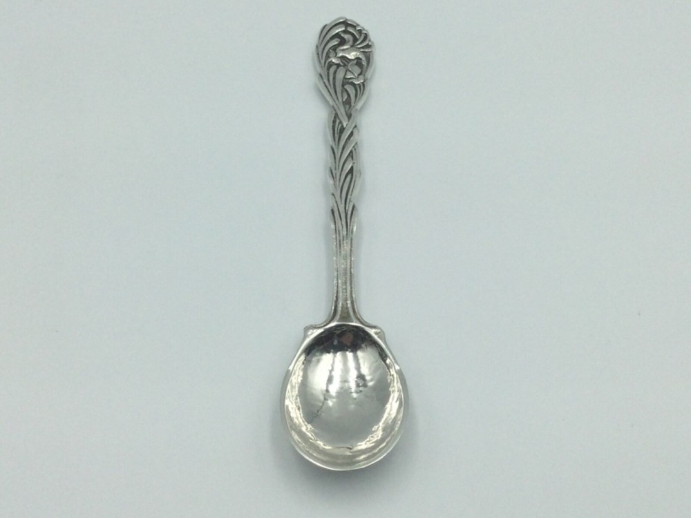 SOLID SILVER SPOON, OMAR RAMSDEN, ROSEMARY PATTERN, LONDON C1938