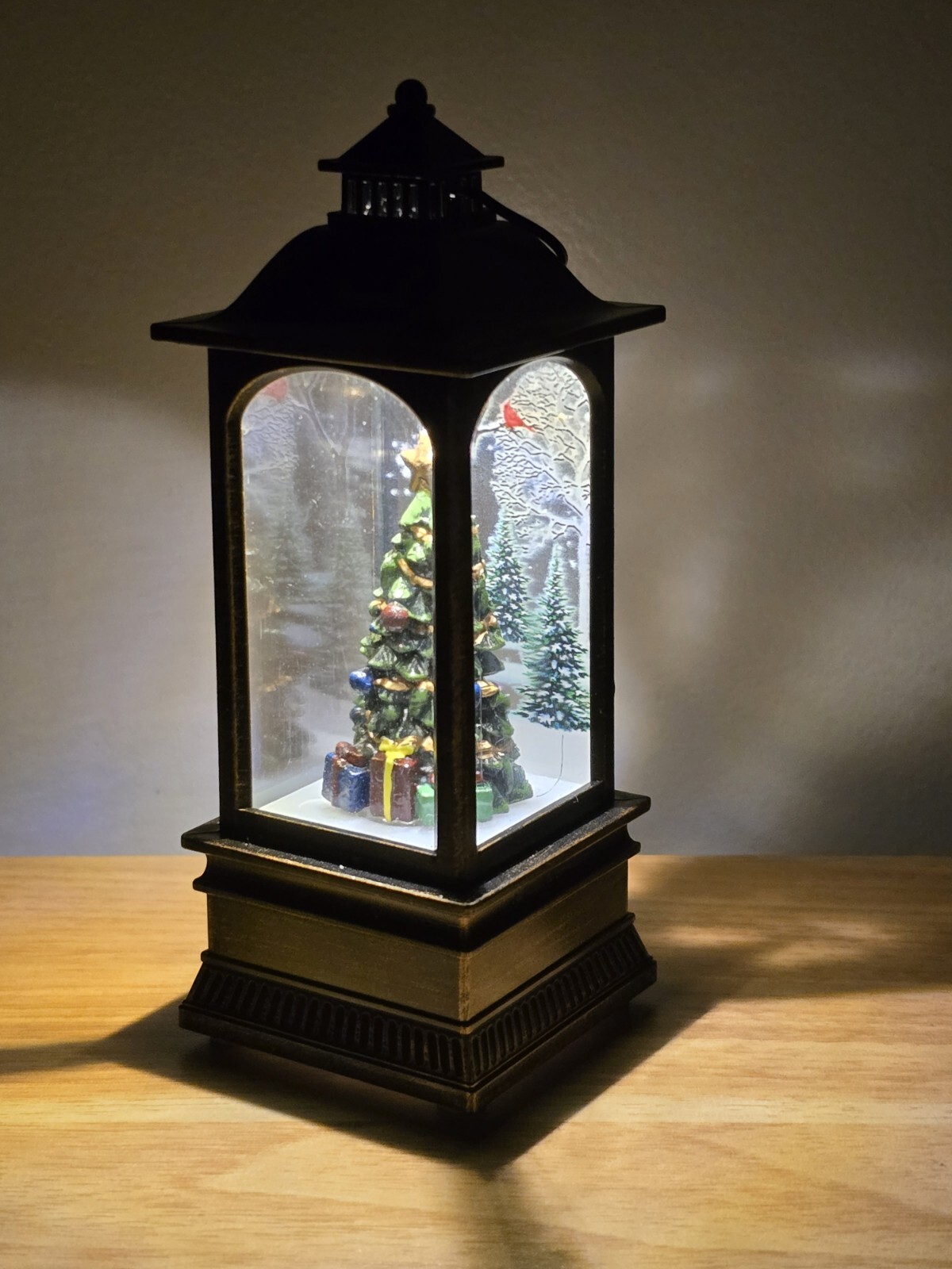 Christmas Decorations Lantern Christmas Tree Lighted Glittering Lantern 13x5x5cm