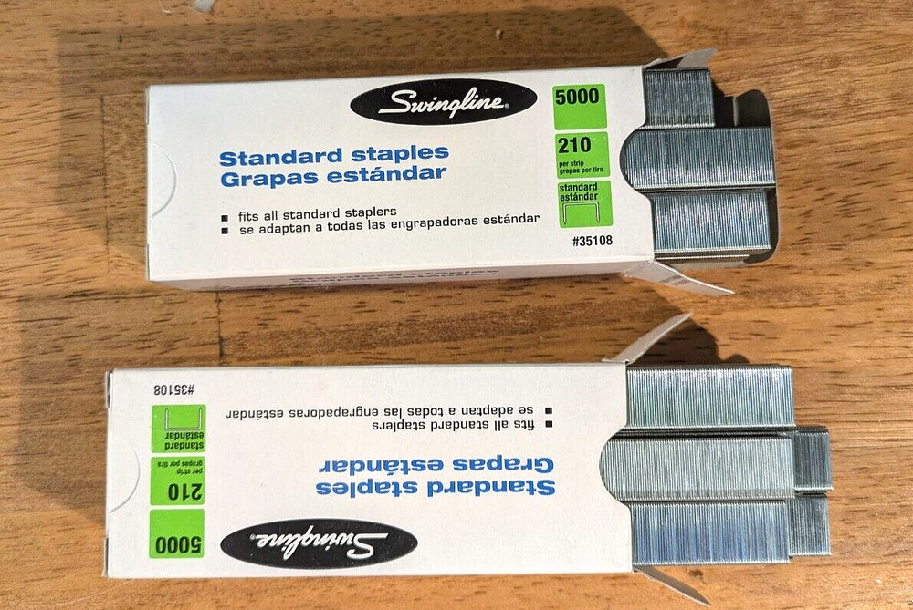 Staples for a Desktop Stapler, 6 full Boxes