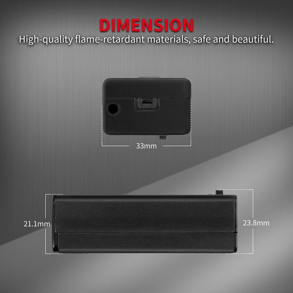 3-Pack 9V Battery Holder with ON/OFF Switch for Easy Electronics Projects