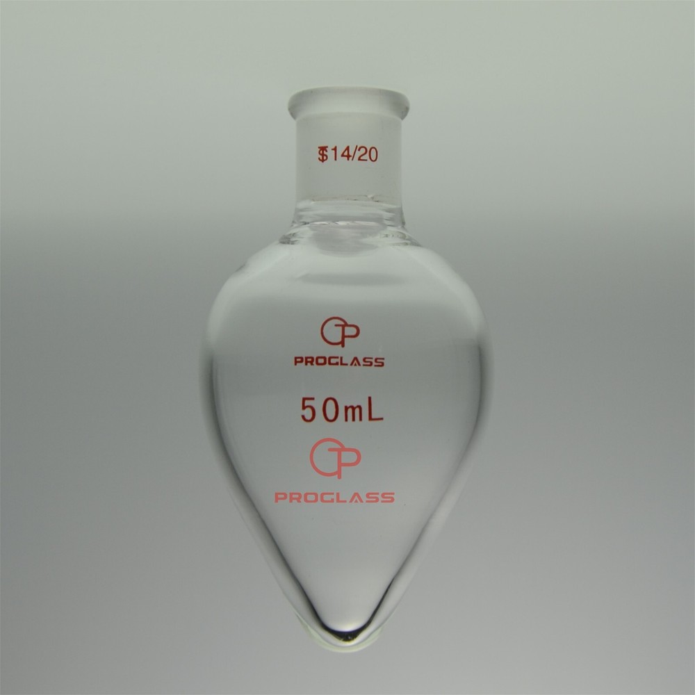 Laboratory Glass Pear Shaped Flasks 14/20 Joint