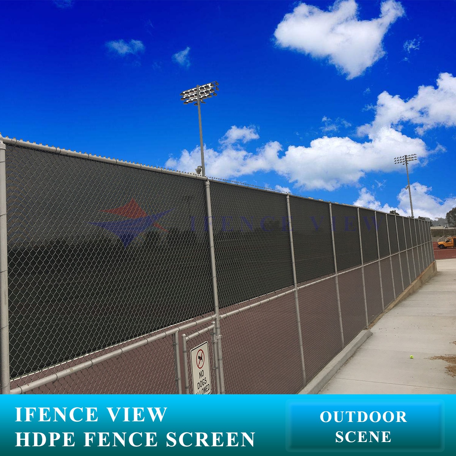 Ifenceview 4'x1'-4'x100' Black Fence Privacy Screen Mesh Fabric Garden Balcony
