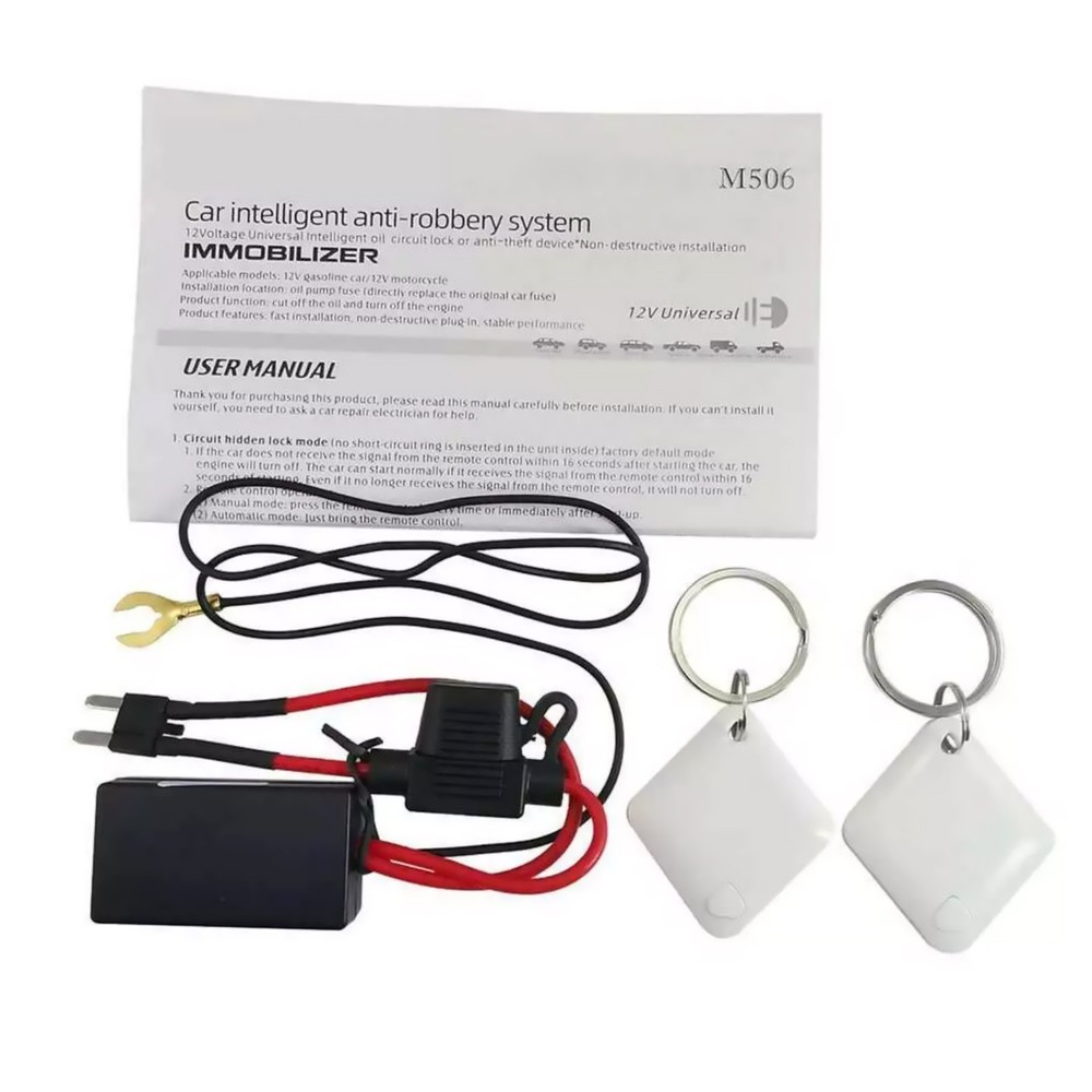 Auto-Sensing Immobilizer Car Anti-Theft Engine Lock Smart Alarm System