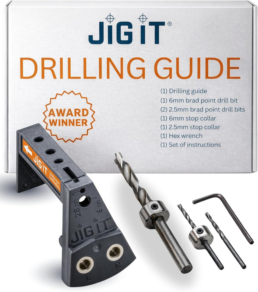 JIG IT Undermount Drilling Guide - Durable ABS Plastic Drill Angle Guide w/Steel