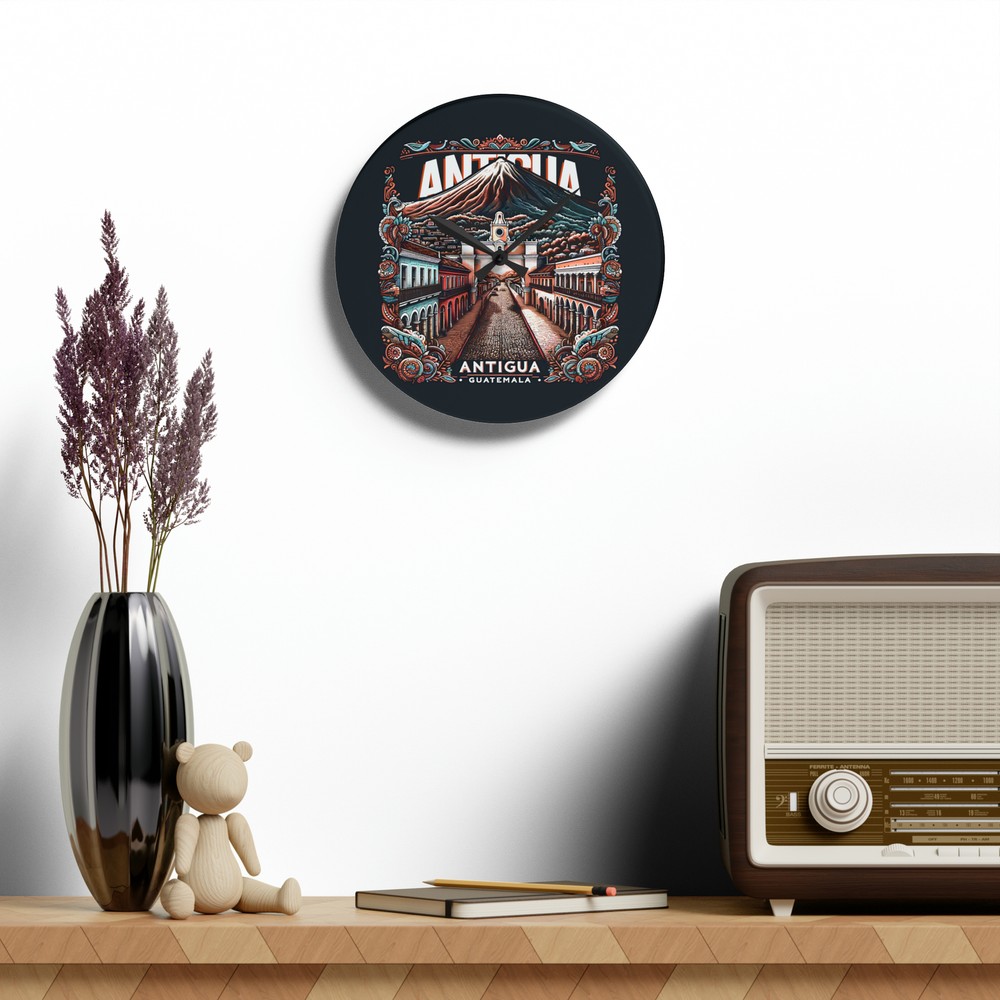 Antigua Guatemala Wall Clock (Acrylic)