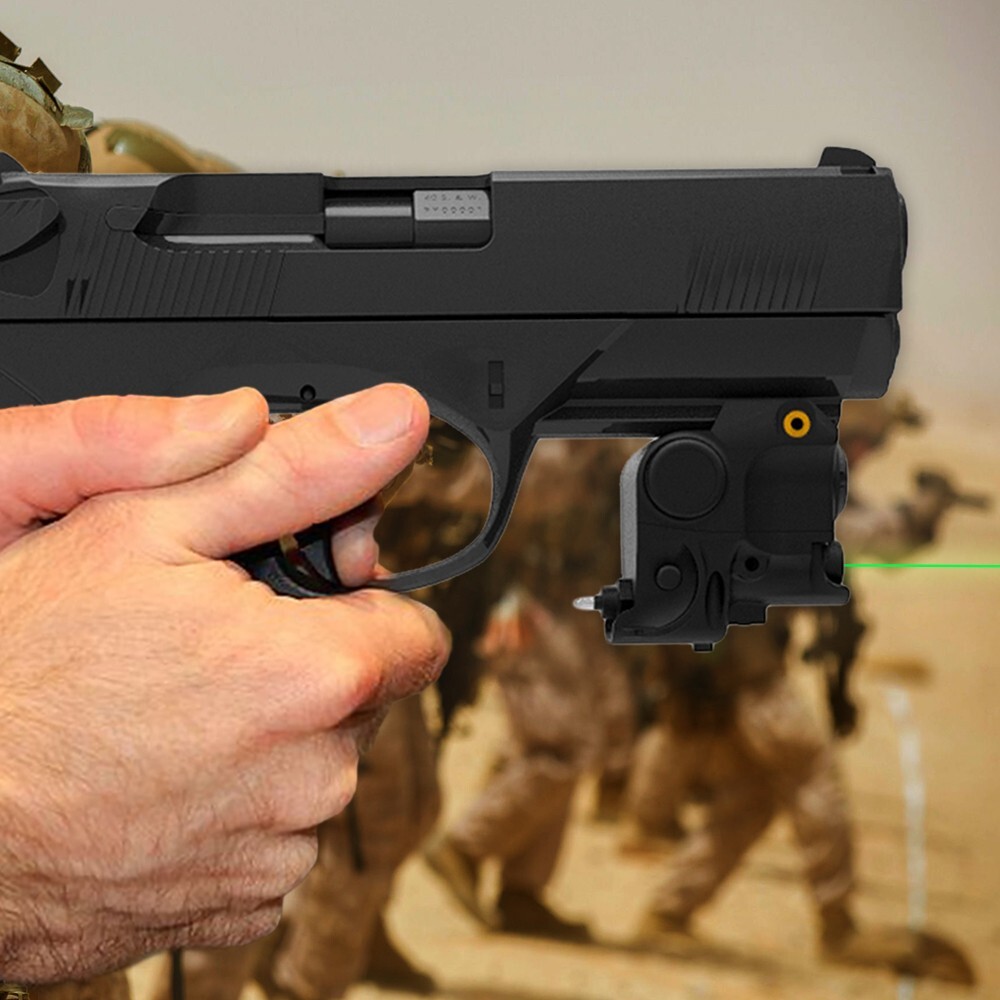 Laspur Sub Compact Rail Mount Green/Red Laser Sight with Flashlight Light combo