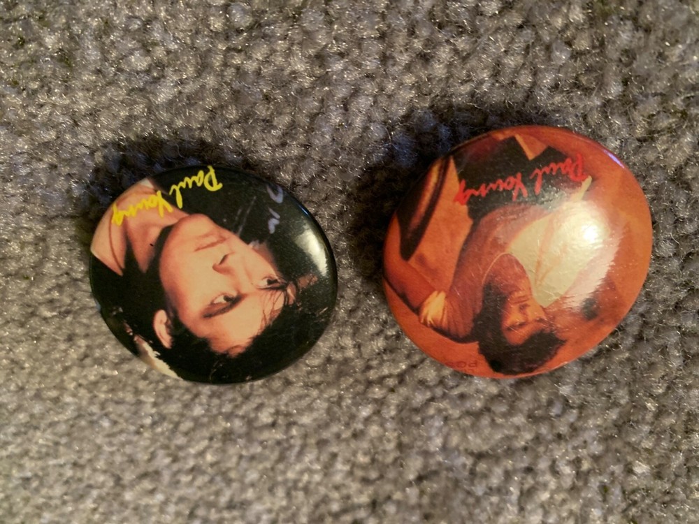Vintage 80s 2 Paul Young pins