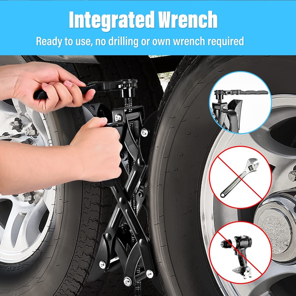 Nilight Wheel Chock Stabilizer, 2PCS X-Chocks Stabilizer for Black