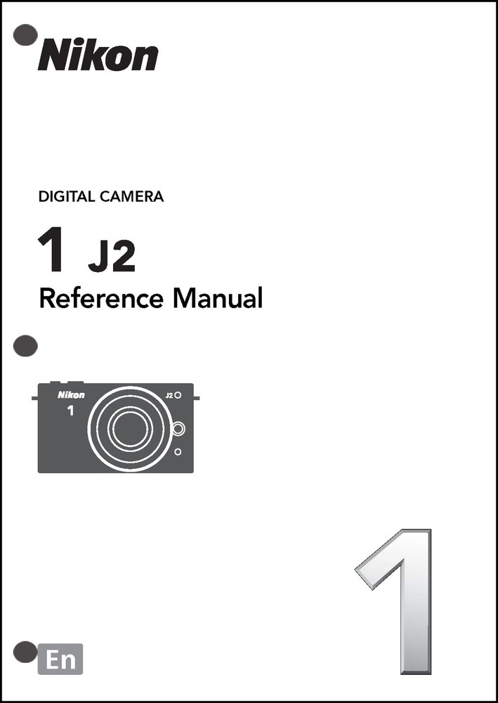 Nikon 1 J2 Reference Digital Camera User Guide Instruction  Manual
