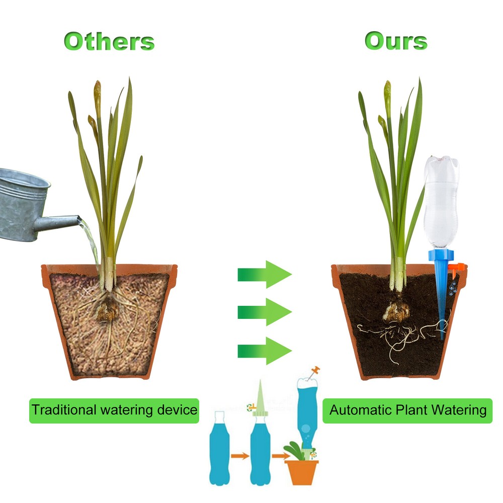12/24PCS Self Watering Automatic Plant System-Drip Irrigation Garden Tools