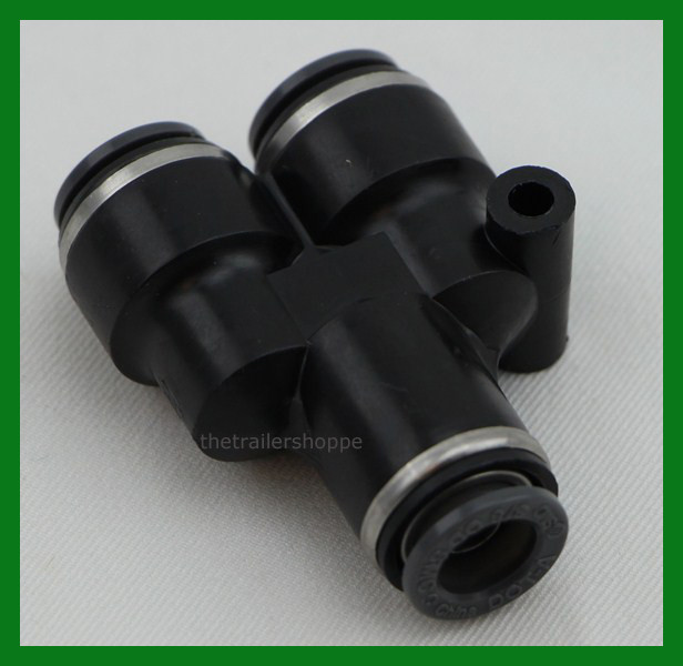 VelVac Push Lock Air Brake Composite Fitting DOT  3/8" Union Y  2 PC